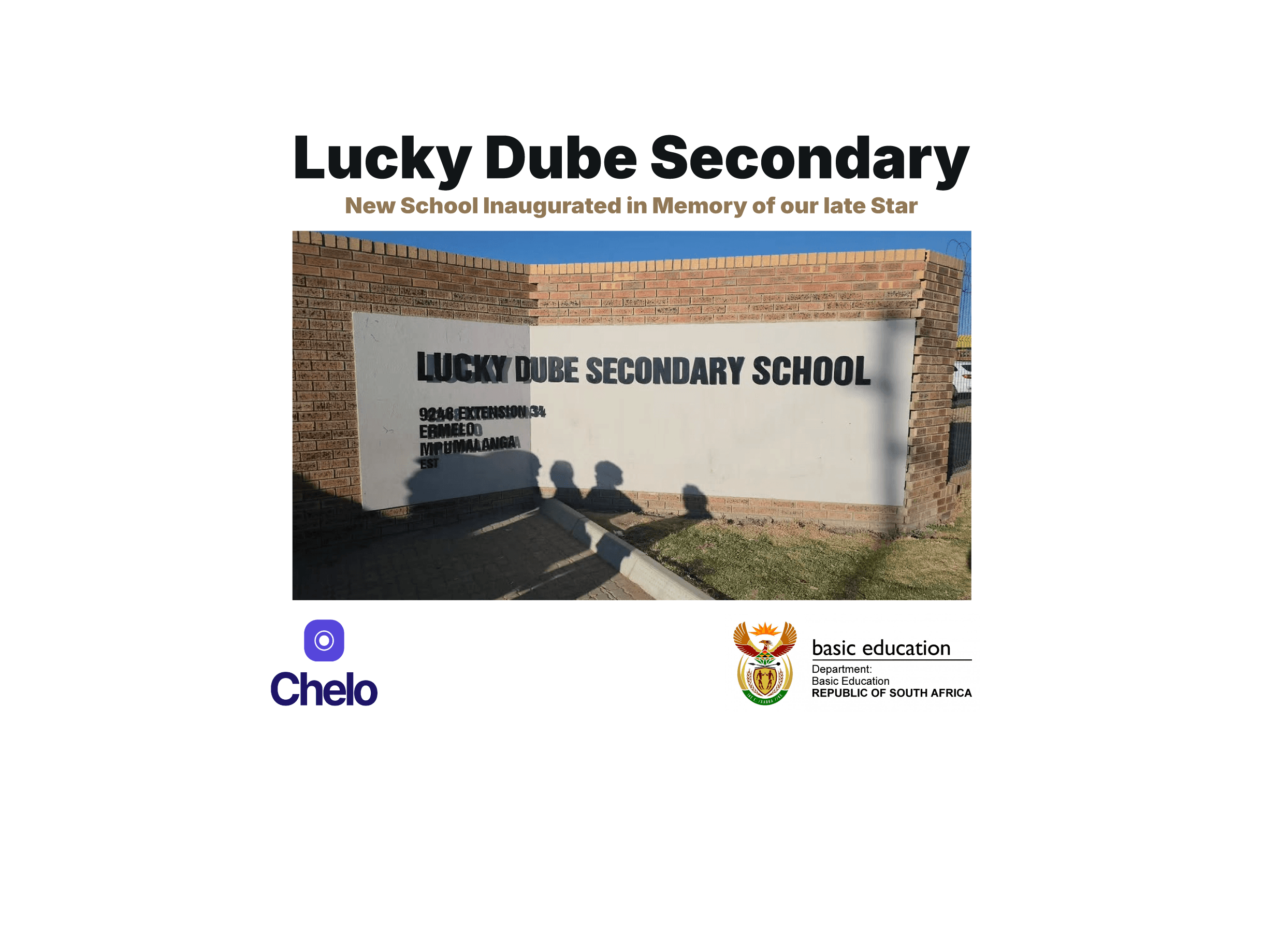 Lucky Dube Secondary School - New School Inaugurated in Memory of our late Star